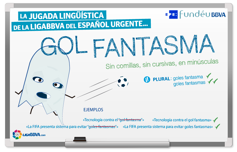 Gol fantasma: sin comillas, sin cursivas y en minúsculas